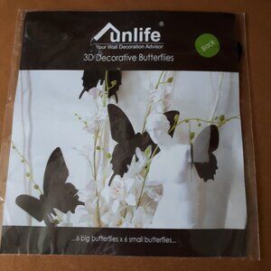 3D Decorative Butterflies - Black - New in package